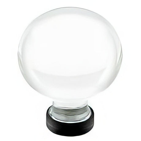Emtek 86394US19 86394US Bristol 1" Crystal Cabinet Knob Flat Black