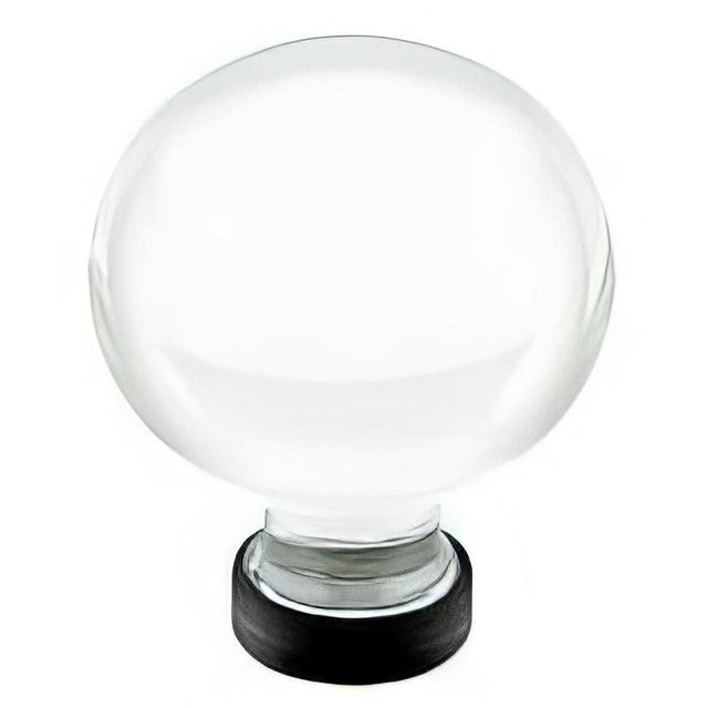 Emtek 86394US19 86394US Bristol 1" Crystal Cabinet Knob Flat Black