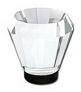 Emtek 86396US19 Brookmont 1" Crystal Cabinet Knob Flat Black