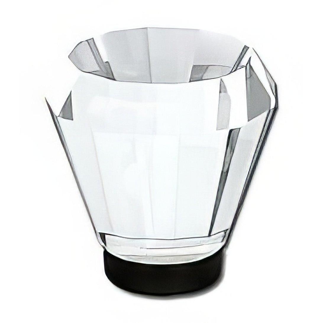 Emtek 86398US19 Brookmont 1.75" Crystal Cabinet Knob Flat Black