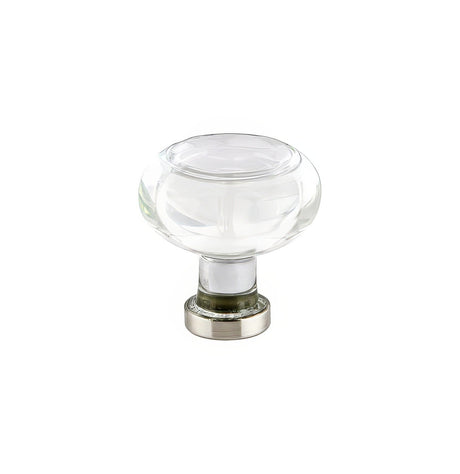 Emtek 86399US15 Georgetown 1.25" Crystal Cabinet Knob - Satin Nickel