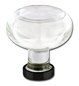 Emtek 86399US19 Georgetown 1.25" Crystal Cabinet Knob - Flat Black