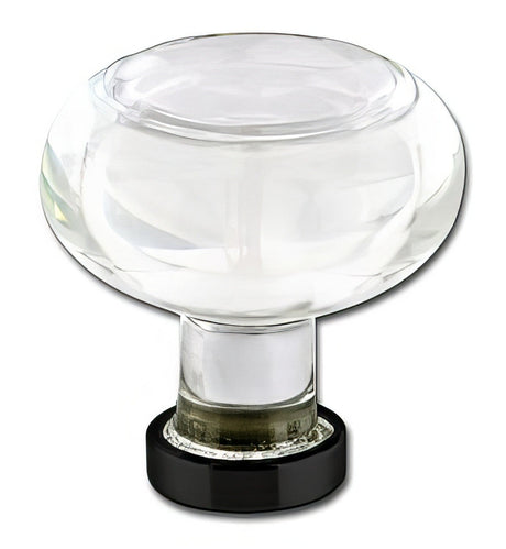 Emtek 86399US19 Georgetown 1.25" Crystal Cabinet Knob - Flat Black