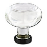Emtek 86400US19 Georgetown 1.75" Crystal Cabinet Knob Flat Black