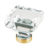 Emtek 86403US4 Lido 1.25" Crystal Cabinet Knob Satin Brass