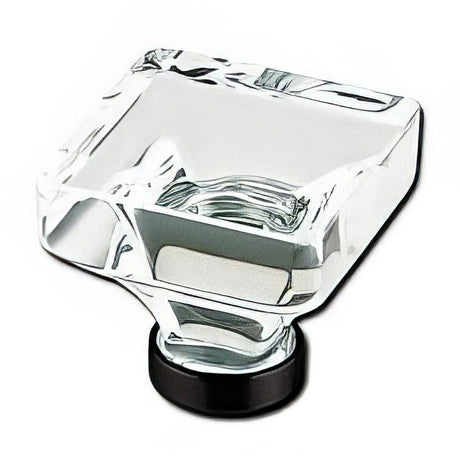 Emtek 86404US19 Lido 1.75" Crystal Cabinet Knob Flat Black