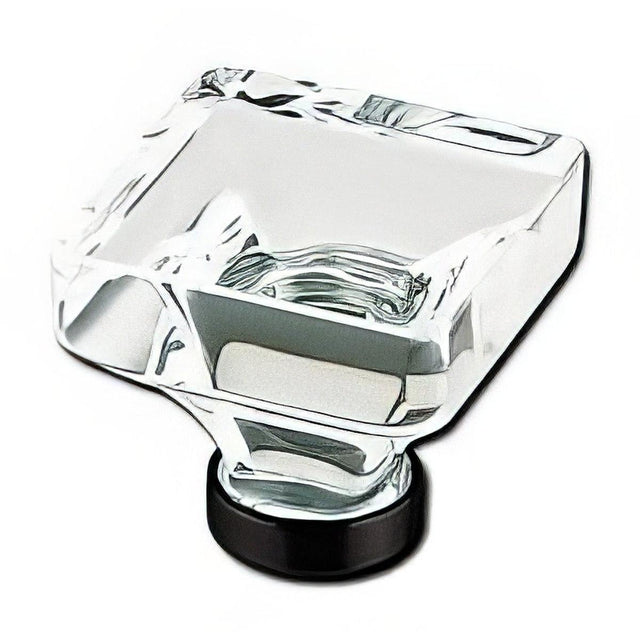 Emtek 86404US19 Lido 1.75" Crystal Cabinet Knob Flat Black