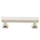 Emtek 86422US19 Art Deco 3-1/2" Designer Brass Cabinet Pull Flat Black