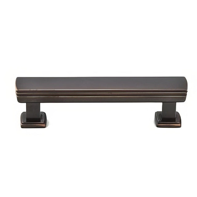 Emtek 86423US10B Art Deco 4" Designer Brass Cabinet Pull Oil Rubbed Bronze