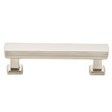 Emtek 86423US15 Art Deco 4" Designer Brass Cabinet Pull Satin Nickel