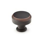 Emtek 86432US10B 86432US Newport 1-1/8" Art Deco Designer Brass Cabinet Knob Oil Rubbed Bronze