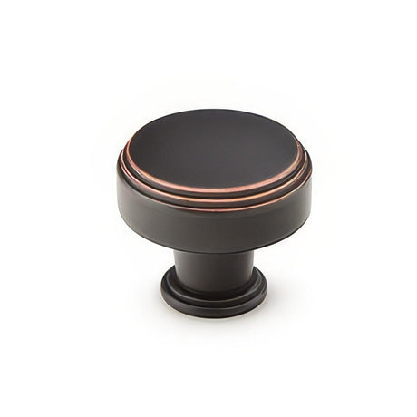 Emtek 86432US10B 86432US Newport 1-1/8" Art Deco Designer Brass Cabinet Knob Oil Rubbed Bronze