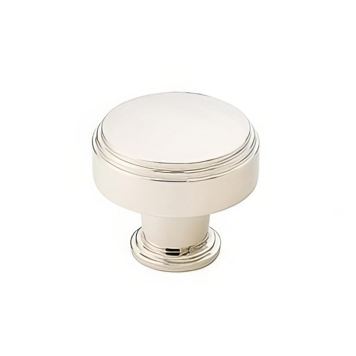 Emtek 86432US14 86432US Newport 1-1/8" Art Deco Designer Brass Cabinet Knob Polished Nickel