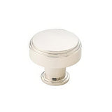 Emtek 86432US14 86432US Newport 1-1/8" Art Deco Designer Brass Cabinet Knob Polished Nickel