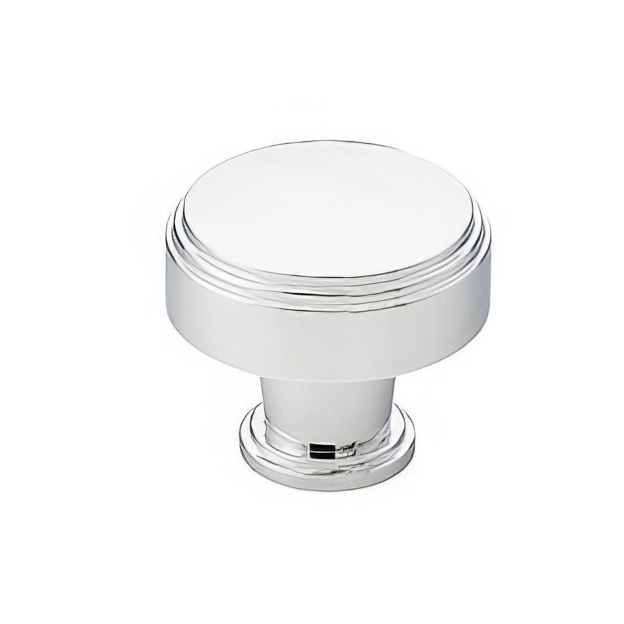 Emtek 86432US26 86432US Newport 1-1/8" Art Deco Designer Brass Cabinet Knob Polished Chrome
