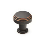 Emtek 86433US10B Newport 1-5/8" Art Deco Designer Brass Cabinet Knob Oil Rubbed Bronze