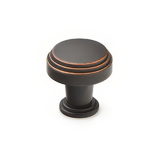 Emtek 86433US10B Newport 1-5/8" Art Deco Designer Brass Cabinet Knob Oil Rubbed Bronze