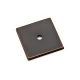 Emtek 86434US10B Art Deco 1-3/16" Square Designer Brass Cabinet Knob Back Plate Oil Rubbed Bronze