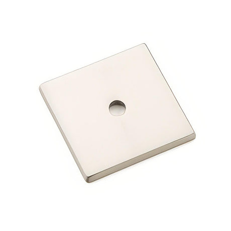 Emtek 86434US15 Art Deco 1-3/16" Square Designer Brass Cabinet Knob Back Plate Satin Nickel
