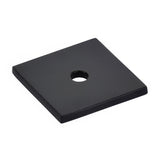 Emtek 86434US19 Art Deco 1-3/16" Square Designer Brass Cabinet Knob Back Plate Flat Black