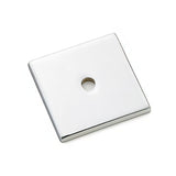 Emtek 86434US26 Art Deco 1-3/16" Square Designer Brass Cabinet Knob Back Plate Polished Chrome