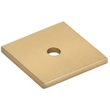 Emtek 86434US4 Art Deco 1-3/16" Square Designer Brass Cabinet Knob Back Plate Satin Brass