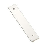 Emtek 86435US14 86435US Art Deco 4" Rectangular Designer Brass Cabinet Knob Back Plate Polished Nickel