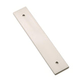 Emtek 86435US15 86435US Art Deco 4" Rectangular Designer Brass Cabinet Knob Back Plate Satin Nickel