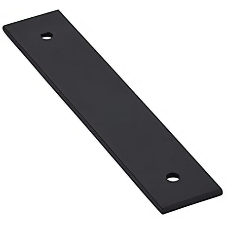 Emtek 86435US19 86435US Art Deco 4" Rectangular Designer Brass Cabinet Knob Back Plate Flat Black