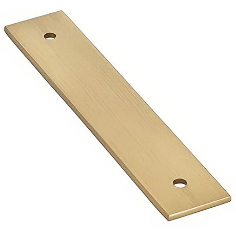 Emtek 86435US4 86435US Art Deco 4" Rectangular Designer Brass Cabinet Knob Back Plate Satin Brass