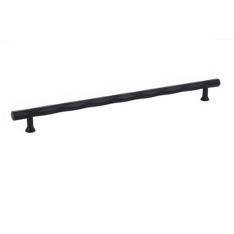 Emtek 86491US19 12 Inch Center to Center Tribeca Cabinet Pull Flat Black