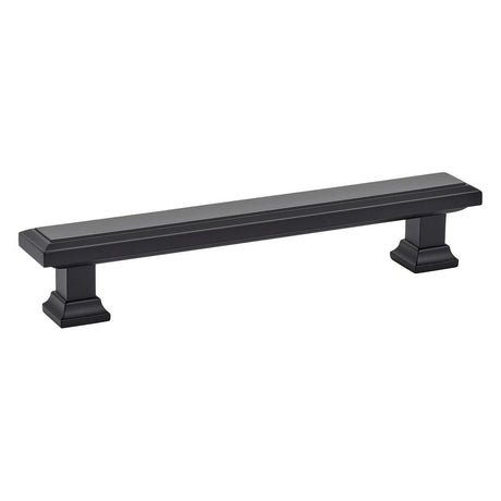Emtek 86492US4 5 Inch Center to Center Geometric Rectangular Cabinet Pull Satin Brass