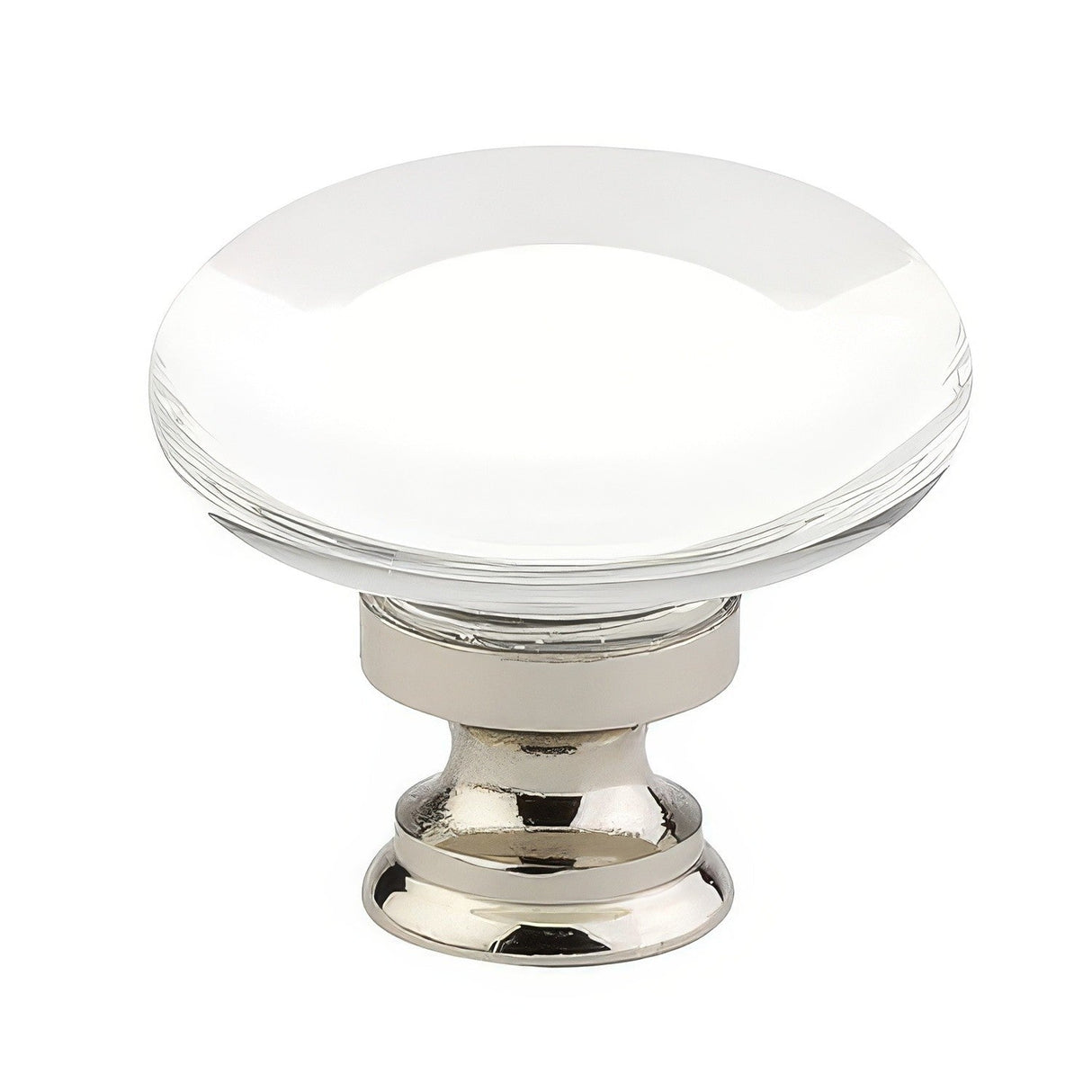Emtek 86567US14 Providence 1-3/8 Inch Crystal Cabinet Knob - Polished Nickel