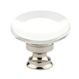 Emtek 86567US14 Providence 1-3/8 Inch Crystal Cabinet Knob - Polished Nickel