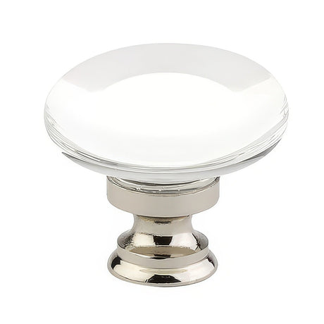 Emtek 86567US14 Providence 1-3/8 Inch Crystal Cabinet Knob - Polished Nickel