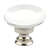 Emtek 86567US26 Providence 1-3/8 Inch Crystal Cabinet Knob - Polished Chrome
