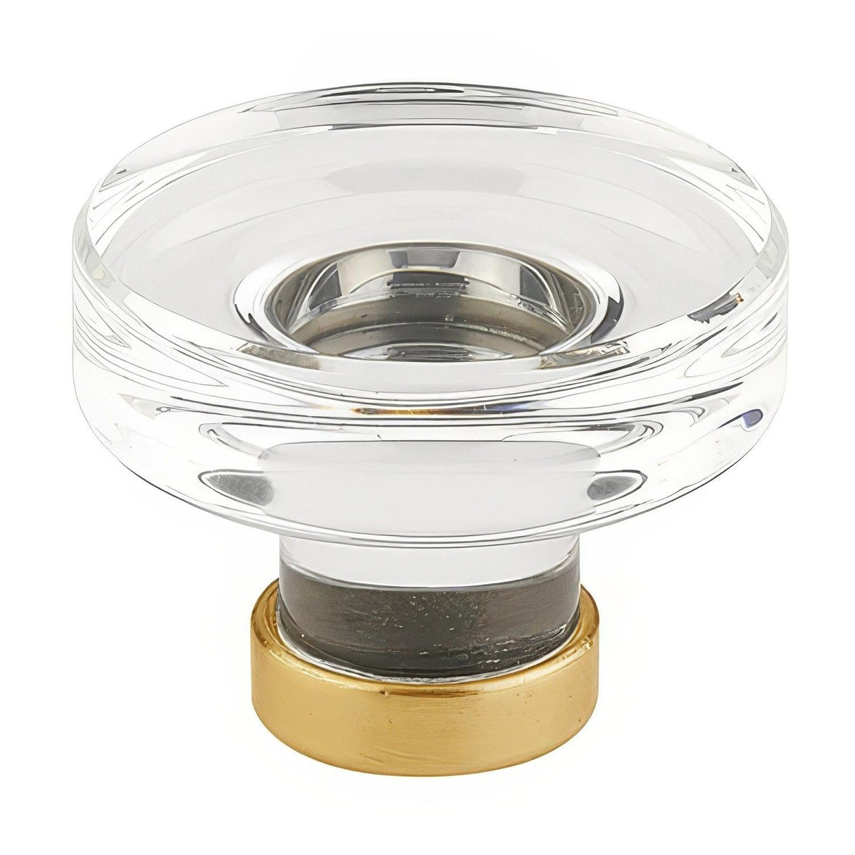 Emtek 86569US4 Grayson 1-1/4 Inch Crystal Cabinet Knob Satin Brass