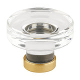 Emtek 86569US4 Grayson 1-1/4 Inch Crystal Cabinet Knob Satin Brass