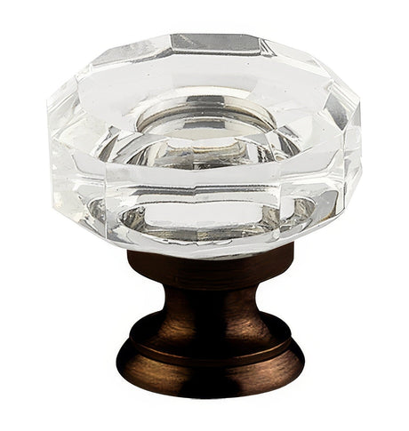 Emtek 86571US10B 86571US Lowell 1-3/8 Inch Crystal Cabinet Knob Oil Rubbed Bronze