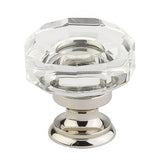 Emtek 86571US14 86571US Lowell 1-3/8 Inch Crystal Cabinet Knob Polished Nickel