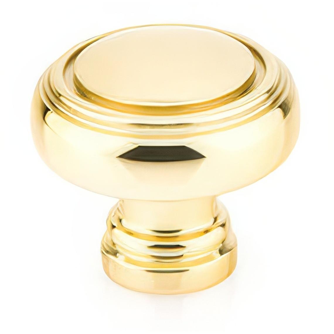 Emtek 86610US3 Norwich 1-1/4" Solid Brass Cabinet Knob - Polished Brass