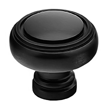 Emtek 86611US19 Norwich 1-5/8" Solid Brass Cabinet Knob - Flat Black