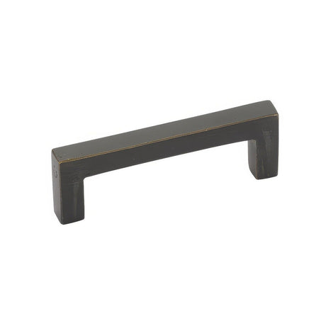 Emtek 86668MB 86668 Rustic Modern Edge Cabinet Pull with 4" Center to Center Medium Bronze