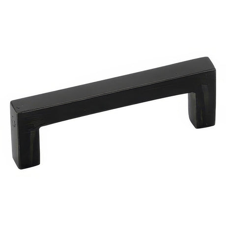 Emtek 86671FB 86671 Rustic Modern Rectangular Cabinet Pull with 8" Center to Center Flat Black Bronze
