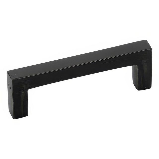 Emtek 86671FB 86671 Rustic Modern Rectangular Cabinet Pull with 8" Center to Center Flat Black Bronze