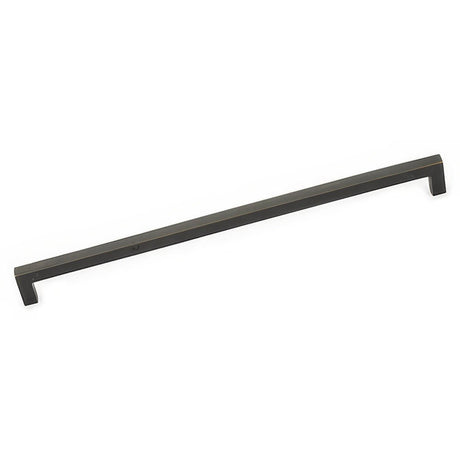 Emtek 86675FB 86675 Rustic Modern Rectangular Cabinet Pull / Appliance Pull with 18" Center to Center Flat Black Bronze