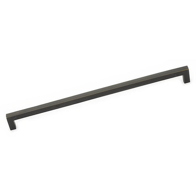 Emtek 86675FB 86675 Rustic Modern Rectangular Cabinet Pull / Appliance Pull with 18" Center to Center Flat Black Bronze