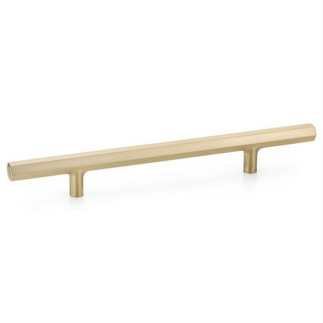 Emtek 86685US4 86685US Mod Hex Extended Cabinet Pull with 6" Center to Center Satin Brass