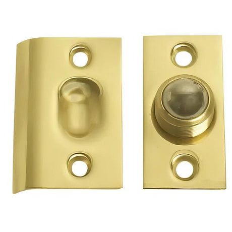 Emtek 8802TWB 8802US 2-1/8" Height Solid Brass Ball Catch With Strike and Screws Tumbled White Bronze