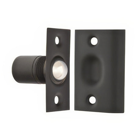 Emtek 8802US15A 8802US 2-1/8" Height Solid Brass Ball Catch With Strike and Screws Pewter